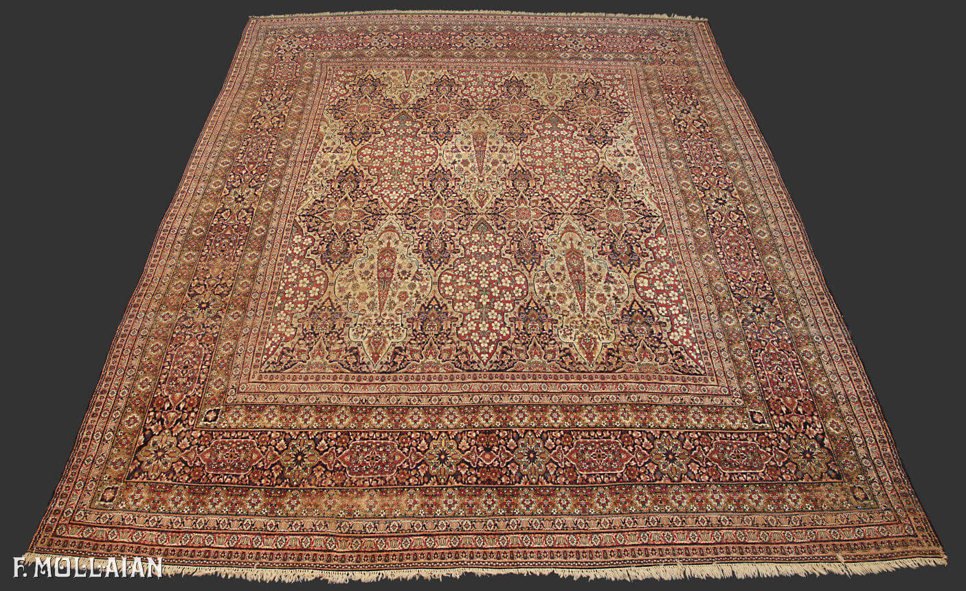 Tapis Persan Antique Kerman Ravar n°:18624922